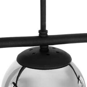 glo-202-0043-202_0043_7 GLOBOSTAR® CITY 202-0043 ΜΟΝΤΕΡΝΟ ΦΩΤΙΣΤΙΚΟ ΟΡΟΦΗΣ ΜΠΑΛΑ ΤΡΙΦΩΤΟ 3 X E27 IP20 ΜΑΥΡΟ ΜΕΤΑΛΛΟ ΜΕ ΔΙΑΦΑΝΟ ΓΥΑΛΙ - Μ55 X Π15 X Υ43CM