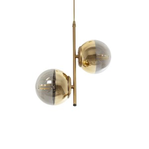 glo-202-0044-202_0044_5 GLOBOSTAR® CITY 202-0044 ΜΟΝΤΕΡΝΟ ΚΡΕΜΑΣΤΟ ΦΩΤΙΣΤΙΚΟ ΜΠΑΛΑ ΔΙΦΩΤΟ 2 X E27 IP20 ΧΡΥΣΟ ΜΕΤΑΛΛΟ ΜΕ ΔΙΑΦΑΝΟ ΓΥΑΛΙ - Μ40 X Π40 X Υ80CM