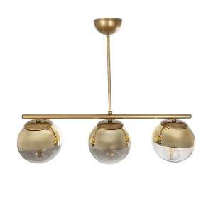 glo-202-0045-202_0045_5 GLOBOSTAR® CITY 202-0045 ΜΟΝΤΕΡΝΟ ΦΩΤΙΣΤΙΚΟ ΟΡΟΦΗΣ ΜΠΑΛΑ ΤΡΙΦΩΤΟ 3 X E27 IP20 ΧΡΥΣΟ ΜΕΤΑΛΛΟ ΜΕ ΔΙΑΦΑΝΟ ΓΥΑΛΙ - Μ55 X Π15 X Υ43CM
