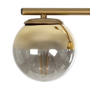 glo-202-0045-202_0045_6 GLOBOSTAR® CITY 202-0045 ΜΟΝΤΕΡΝΟ ΦΩΤΙΣΤΙΚΟ ΟΡΟΦΗΣ ΜΠΑΛΑ ΤΡΙΦΩΤΟ 3 X E27 IP20 ΧΡΥΣΟ ΜΕΤΑΛΛΟ ΜΕ ΔΙΑΦΑΝΟ ΓΥΑΛΙ - Μ55 X Π15 X Υ43CM