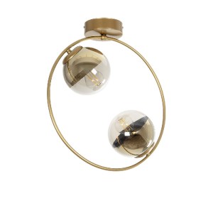 glo-202-0046-aa0fde_202_0046_0 GLOBOSTAR® CITY 202-0046 ΜΟΝΤΕΡΝΟ ΦΩΤΙΣΤΙΚΟ ΟΡΟΦΗΣ ΜΠΑΛΑ ΔΙΦΩΤΟ 2 X E27 IP20 ΧΡΥΣΟ ΜΕΤΑΛΛΟ ΜΕ ΔΙΑΦΑΝΟ ΓΥΑΛΙ - Μ45 X Π15 X Υ55CM