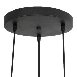 glo-202-0049-202_0049_8 GLOBOSTAR® LUSE 202-0049 ΜΟΝΤΕΡΝΟ ΚΡΕΜΑΣΤΟ ΦΩΤΙΣΤΙΚΟ ΠΛΕΓΜΑ ΤΡΙΦΩΤΟ 3 X E27 IP20 ΜΑΥΡΟ ΜΕΤΑΛΛΟ - Μ30 X Π30 X Υ70CM