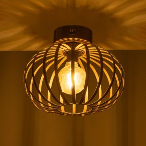 glo-202-0050-202_0050_2 GLOBOSTAR® STAR 202-0050 ΜΟΝΤΕΡΝΟ ΦΩΤΙΣΤΙΚΟ ΟΡΟΦΗΣ ΠΛΕΓΜΑ ΜΟΝΟΦΩΤΟ 1 X E27 IP20 ΧΡΥΣΟ ΜΕΤΑΛΛΟ - Μ40 X Π40 X Υ27CM