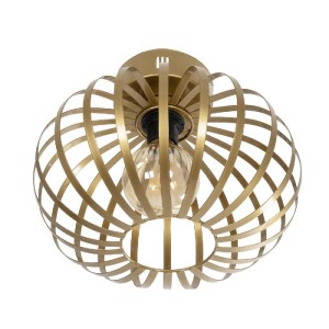 glo-202-0050-202_0050_4 GLOBOSTAR® STAR 202-0050 ΜΟΝΤΕΡΝΟ ΦΩΤΙΣΤΙΚΟ ΟΡΟΦΗΣ ΠΛΕΓΜΑ ΜΟΝΟΦΩΤΟ 1 X E27 IP20 ΧΡΥΣΟ ΜΕΤΑΛΛΟ - Μ40 X Π40 X Υ27CM