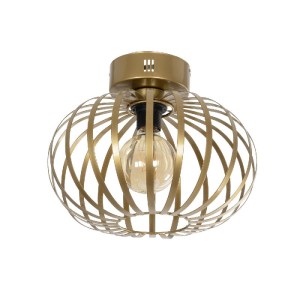 glo-202-0050-f36f2b_202_0050_0 GLOBOSTAR® STAR 202-0050 ΜΟΝΤΕΡΝΟ ΦΩΤΙΣΤΙΚΟ ΟΡΟΦΗΣ ΠΛΕΓΜΑ ΜΟΝΟΦΩΤΟ 1 X E27 IP20 ΧΡΥΣΟ ΜΕΤΑΛΛΟ - Μ40 X Π40 X Υ27CM