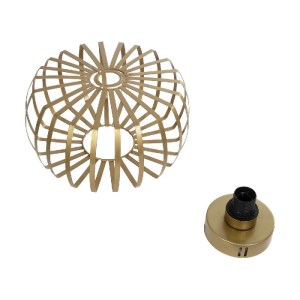 glo-202-0053-202_0053_9 GLOBOSTAR® STAR 202-0053 ΜΟΝΤΕΡΝΟ ΦΩΤΙΣΤΙΚΟ ΟΡΟΦΗΣ ΠΛΕΓΜΑ ΜΟΝΟΦΩΤΟ 1 X E27 IP20 ΧΡΥΣΟ ΜΕΤΑΛΛΟ - Μ40 X Π40 X Υ27CM