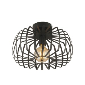 glo-202-0054-202_0054_0 GLOBOSTAR® STAR 202-0054 ΜΟΝΤΕΡΝΟ ΦΩΤΙΣΤΙΚΟ ΟΡΟΦΗΣ ΠΛΕΓΜΑ ΜΟΝΟΦΩΤΟ 1 X E27 IP20 ΜΑΥΡΟ ΜΕΤΑ