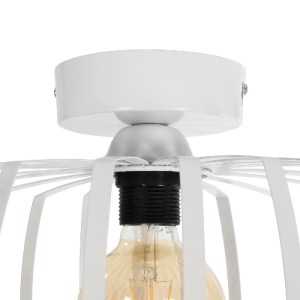 glo-202-0055-202_0055_6 GLOBOSTAR® STAR 202-0055 ΜΟΝΤΕΡΝΟ ΦΩΤΙΣΤΙΚΟ ΟΡΟΦΗΣ ΠΛΕΓΜΑ ΜΟΝΟΦΩΤΟ 1 X E27 IP20 ΛΕΥΚΟ ΜΕΤΑΛΛΟ - Μ40 X Π40 X Υ27CM