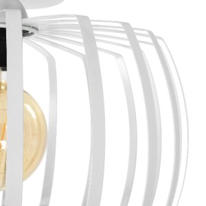 glo-202-0055-202_0055_7 GLOBOSTAR® STAR 202-0055 ΜΟΝΤΕΡΝΟ ΦΩΤΙΣΤΙΚΟ ΟΡΟΦΗΣ ΠΛΕΓΜΑ ΜΟΝΟΦΩΤΟ 1 X E27 IP20 ΛΕΥΚΟ ΜΕΤΑΛΛΟ - Μ40 X Π40 X Υ27CM