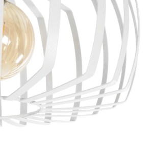 glo-202-0055-202_0055_8 GLOBOSTAR® STAR 202-0055 ΜΟΝΤΕΡΝΟ ΦΩΤΙΣΤΙΚΟ ΟΡΟΦΗΣ ΠΛΕΓΜΑ ΜΟΝΟΦΩΤΟ 1 X E27 IP20 ΛΕΥΚΟ ΜΕΤΑΛΛΟ - Μ40 X Π40 X Υ27CM