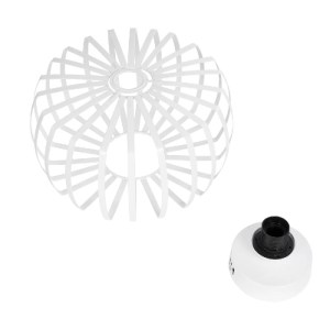 glo-202-0055-202_0055_9 GLOBOSTAR® STAR 202-0055 ΜΟΝΤΕΡΝΟ ΦΩΤΙΣΤΙΚΟ ΟΡΟΦΗΣ ΠΛΕΓΜΑ ΜΟΝΟΦΩΤΟ 1 X E27 IP20 ΛΕΥΚΟ ΜΕΤΑΛΛΟ - Μ40 X Π40 X Υ27CM
