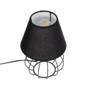glo-202-0057-202_0057_5 GLOBOSTAR® SHAPE 202-0057 ΜΟΝΤΕΡΝΟ EΠΙΤΡΑΠΕΖΙΟ ΦΩΤΙΣΤΙΚΟ ΠΟΡΤΑΤΙΦ ΜΟΝΟΦΩΤΟ 1 X E27 IP20 ΜΑΥΡΟ ΜΕΤΑΛΛΟ ΜΕ ΜΑΥΡΟ ΥΦΑΣΜΑ - Μ16 X Π16 X Υ30CM