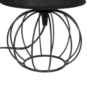 glo-202-0057-202_0057_7 GLOBOSTAR® SHAPE 202-0057 ΜΟΝΤΕΡΝΟ EΠΙΤΡΑΠΕΖΙΟ ΦΩΤΙΣΤΙΚΟ ΠΟΡΤΑΤΙΦ ΜΟΝΟΦΩΤΟ 1 X E27 IP20 ΜΑΥΡΟ ΜΕΤΑΛΛΟ ΜΕ ΜΑΥΡΟ ΥΦΑΣΜΑ - Μ16 X Π16 X Υ30CM