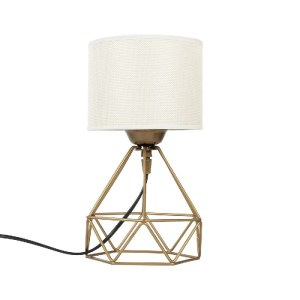 glo-202-0058-202_0058_3 GLOBOSTAR® SHAPE 202-0058 ΜΟΝΤΕΡΝΟ EΠΙΤΡΑΠΕΖΙΟ ΦΩΤΙΣΤΙΚΟ ΠΟΡΤΑΤΙΦ ΜΟΝΟΦΩΤΟ 1 X E27 IP20 ΧΡΥΣΟ ΜΕΤΑΛΛΟ ΜΕ ΛΕΥΚΟ ΥΦΑΣΜΑ - Μ16 X Π16 X Υ30CM