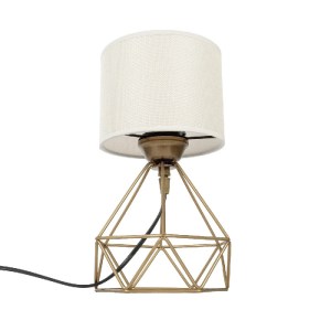 glo-202-0058-202_0058_4 GLOBOSTAR® SHAPE 202-0058 ΜΟΝΤΕΡΝΟ EΠΙΤΡΑΠΕΖΙΟ ΦΩΤΙΣΤΙΚΟ ΠΟΡΤΑΤΙΦ ΜΟΝΟΦΩΤΟ 1 X E27 IP20 ΧΡΥΣΟ ΜΕΤΑΛΛΟ ΜΕ ΛΕΥΚΟ ΥΦΑΣΜΑ - Μ16 X Π16 X Υ30CM