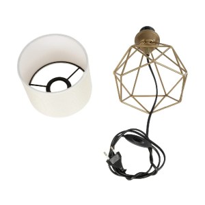 glo-202-0058-202_0058_9 GLOBOSTAR® SHAPE 202-0058 ΜΟΝΤΕΡΝΟ EΠΙΤΡΑΠΕΖΙΟ ΦΩΤΙΣΤΙΚΟ ΠΟΡΤΑΤΙΦ ΜΟΝΟΦΩΤΟ 1 X E27 IP20 ΧΡΥΣΟ ΜΕΤΑΛΛΟ ΜΕ ΛΕΥΚΟ ΥΦΑΣΜΑ - Μ16 X Π16 X Υ30CM