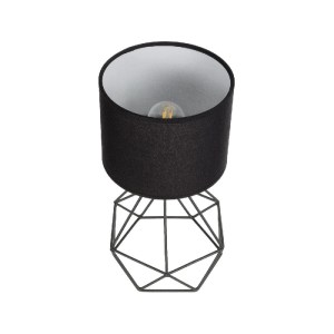 glo-202-0059-202_0059_5 GLOBOSTAR® SHAPE 202-0059 ΜΟΝΤΕΡΝΟ EΠΙΤΡΑΠΕΖΙΟ ΦΩΤΙΣΤΙΚΟ ΠΟΡΤΑΤΙΦ ΜΟΝΟΦΩΤΟ 1 X E27 IP20 ΜΑΥΡΟ ΜΕΤΑΛΛΟ ΜΕ ΜΑΥΡΟ ΥΦΑΣΜΑ - Μ16 X Π16 X Υ30CM