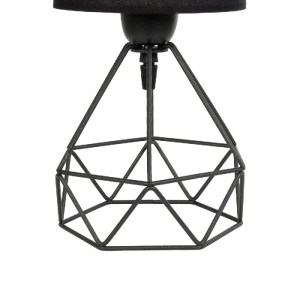 glo-202-0059-202_0059_7 GLOBOSTAR® SHAPE 202-0059 ΜΟΝΤΕΡΝΟ EΠΙΤΡΑΠΕΖΙΟ ΦΩΤΙΣΤΙΚΟ ΠΟΡΤΑΤΙΦ ΜΟΝΟΦΩΤΟ 1 X E27 IP20 ΜΑΥΡΟ ΜΕΤΑΛΛΟ ΜΕ ΜΑΥΡΟ ΥΦΑΣΜΑ - Μ16 X Π16 X Υ30CM