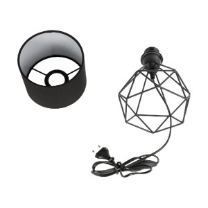 glo-202-0059-202_0059_9 GLOBOSTAR® SHAPE 202-0059 ΜΟΝΤΕΡΝΟ EΠΙΤΡΑΠΕΖΙΟ ΦΩΤΙΣΤΙΚΟ ΠΟΡΤΑΤΙΦ ΜΟΝΟΦΩΤΟ 1 X E27 IP20 ΜΑΥΡΟ ΜΕΤΑΛΛΟ ΜΕ ΜΑΥΡΟ ΥΦΑΣΜΑ - Μ16 X Π16 X Υ30CM