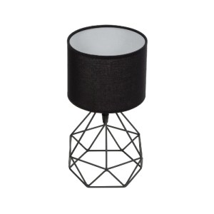 glo-202-0059-65f114_202_0059_0 GLOBOSTAR® SHAPE 202-0059 ΜΟΝΤΕΡΝΟ EΠΙΤΡΑΠΕΖΙΟ ΦΩΤΙΣΤΙΚΟ ΠΟΡΤΑΤΙΦ ΜΟΝΟΦΩΤΟ 1 X E27 IP20 ΜΑΥΡΟ ΜΕΤΑΛΛΟ ΜΕ ΜΑΥΡΟ ΥΦΑΣΜΑ - Μ16 X Π16 X Υ30CM