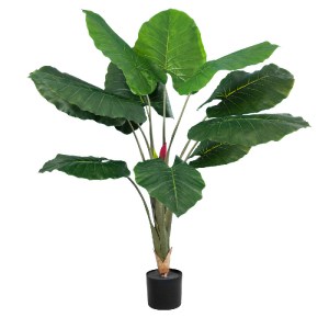 glo-20216-20216_2 GLOBOSTAR® ARTIFICIAL GARDEN TARO 20216 ΤΕΧΝΗΤΟ ΔΙΑΚΟΣΜΗΤΙΚΟ ΦΥΤΟ ΚΟΛΟΚΑΣΙΑ Υ140CM