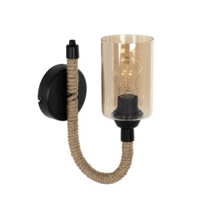 glo-203-0002-1b95ba_203_0002_0 GLOBOSTAR® RIFT 203-0002 VINTAGE ΕΠΙΤΟΙΧΙΟ ΦΩΤΙΣΤΙΚΟ ΑΠΛΙΚΑ ΣΧΟΙΝΙ ΜΟΝΟΦΩΤΟ 1 X E27 IP20 ΜΑΥΡΟ ΜΕΤΑΛΛΟ ΜΕ ΜΠΕΖ ΣΧΟΙΝΙ ΜΕ ΦΙΜΕ ΓΥΑΛΙ - Μ22.5 X Π22.5 X Υ28.5CM