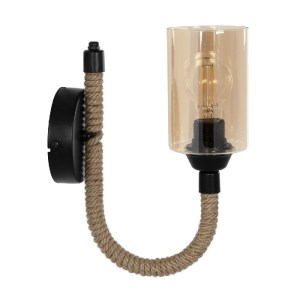 glo-203-0002-203_0002_4 GLOBOSTAR® RIFT 203-0002 VINTAGE ΕΠΙΤΟΙΧΙΟ ΦΩΤΙΣΤΙΚΟ ΑΠΛΙΚΑ ΣΧΟΙΝΙ ΜΟΝΟΦΩΤΟ 1 X E27 IP20 ΜΑΥΡΟ ΜΕΤΑΛΛΟ ΜΕ ΜΠΕΖ ΣΧΟΙΝΙ ΜΕ ΦΙΜΕ ΓΥΑΛΙ - Μ22.5 X Π22.5 X Υ28.5CM