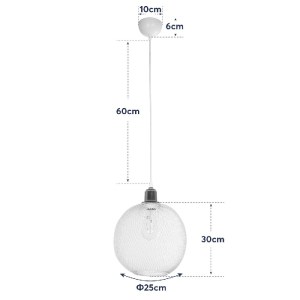 glo-203-0005-44ef43_203_0005_11 GLOBOSTAR® WIRE 203-0005 ΜΟΝΤΕΡΝΟ ΚΡΕΜΑΣΤΟ ΦΩΤΙΣΤΙΚΟ ΠΛΕΓΜΑ ΜΟΝΟΦΩΤΟ 1 X E27 IP20 ΛΕΥΚΟ ΣΥ