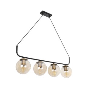 glo-203-0018-33f001_203_0018_0 GLOBOSTAR® LATTICE 203-0018 ΜΟΝΤΕΡΝΟ ΦΩΤΙΣΤΙΚΟ ΟΡΟΦΗΣ ΡΑΓΑ ΠΟΛΥΦΩΤΟ 4 X E27 IP20 ΜΑΥΡΟ & Μ