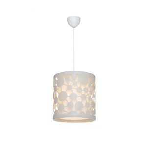 glo-203-0065-203_0065_2 GLOBOSTAR® PETAL 203-0065 ΜΟΝΤΕΡΝΟ ΚΡΕΜΑΣΤΟ ΦΩΤΙΣΤΙΚΟ ΚΑΠΕΛΟ ΜΟΝΟΦΩΤΟ 1 X E27 IP20 ΛΕΥΚΟ ΠΛΑΣΤΙΚΟ - Μ23.5 X Π23.5 X Υ76CM