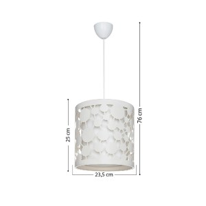 glo-203-0065-203_0065_3 GLOBOSTAR® PETAL 203-0065 ΜΟΝΤΕΡΝΟ ΚΡΕΜΑΣΤΟ ΦΩΤΙΣΤΙΚΟ ΚΑΠΕΛΟ ΜΟΝΟΦΩΤΟ 1 X E27 IP20 ΛΕΥΚΟ ΠΛΑΣΤΙΚΟ - Μ23.5 X Π23.5 X Υ76CM