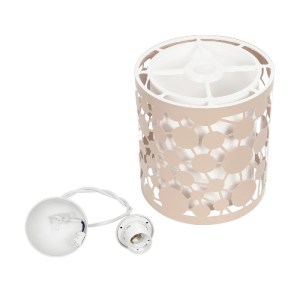 glo-203-0066-203_0066_10 GLOBOSTAR® PETAL 203-0066 ΜΟΝΤΕΡΝΟ ΚΡΕΜΑΣΤΟ ΦΩΤΙΣΤΙΚΟ ΚΑΠΕΛΟ ΜΟΝΟΦΩΤΟ 1 X E27 IP20 ΡΟΖ ΠΛΑΣΤΙΚΟ - Μ23.5 X Π23.5 X Υ76CM