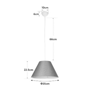 glo-203-0075-203_0075_11 GLOBOSTAR® RIFT 203-0075 ΜΟΝΤΕΡΝΟ ΚΡΕΜΑΣΤΟ ΦΩΤΙΣΤΙΚΟ ΚΑΠΕΛΟ ΜΟΝΟΦΩΤΟ 1 X E27 IP20 ΜΠΛΕ ΥΦΑΣΜΑ - Μ35 X Π35 X Υ22.5CM