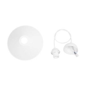 glo-203-0081-203_0081_10 GLOBOSTAR® FONTE 203-0081 ΜΟΝΤΕΡΝΟ ΚΡΕΜΑΣΤΟ ΦΩΤΙΣΤΙΚΟ ΚΑΜΠΑΝΑ ΜΟΝΟΦΩΤΟ 1 X E27 IP20 ΛΕΥΚΟ ΠΛΑΣΤΙΚΟ - Μ25 X Π25 X Υ90CM
