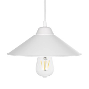 glo-203-0081-203_0081_4 GLOBOSTAR® FONTE 203-0081 ΜΟΝΤΕΡΝΟ ΚΡΕΜΑΣΤΟ ΦΩΤΙΣΤΙΚΟ ΚΑΜΠΑΝΑ ΜΟΝΟΦΩΤΟ 1 X E27 IP20 ΛΕΥΚΟ ΠΛΑΣΤΙΚΟ - Μ25 X Π25 X Υ90CM