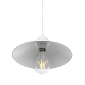 glo-203-0081-203_0081_5 GLOBOSTAR® FONTE 203-0081 ΜΟΝΤΕΡΝΟ ΚΡΕΜΑΣΤΟ ΦΩΤΙΣΤΙΚΟ ΚΑΜΠΑΝΑ ΜΟΝΟΦΩΤΟ 1 X E27 IP20 ΛΕΥΚΟ ΠΛΑΣΤΙΚΟ - Μ25 X Π25 X Υ90CM