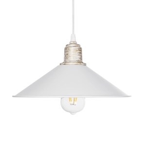 glo-203-0083-203_0083_4 GLOBOSTAR® FERRO 203-0083 ΜΟΝΤΕΡΝΟ ΚΡΕΜΑΣΤΟ ΦΩΤΙΣΤΙΚΟ ΚΑΜΠΑΝΑ ΜΟΝΟΦΩΤΟ 1 X E27 IP20 ΛΕΥΚΟ ΜΕ ΧΡΥΣΟ ΠΛΑΣΤΙΚΟ - Μ30 X Π30 X Υ90CM