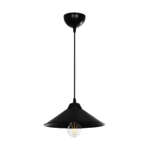 glo-203-0084-203_0084_3 GLOBOSTAR® FERRO 203-0084 ΜΟΝΤΕΡΝΟ ΚΡΕΜΑΣΤΟ ΦΩΤΙΣΤΙΚΟ ΚΑΜΠΑΝΑ ΜΟΝΟΦΩΤΟ 1 X E27 IP20 ΜΑΥΡΟ ΠΛΑΣΤΙΚΟ - Μ30 X Π30 X Υ90CM