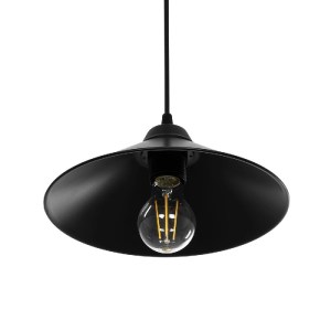 glo-203-0084-203_0084_5 GLOBOSTAR® FERRO 203-0084 ΜΟΝΤΕΡΝΟ ΚΡΕΜΑΣΤΟ ΦΩΤΙΣΤΙΚΟ ΚΑΜΠΑΝΑ ΜΟΝΟΦΩΤΟ 1 X E27 IP20 ΜΑΥΡΟ ΠΛΑΣΤΙΚΟ - Μ30 X Π30 X Υ90CM