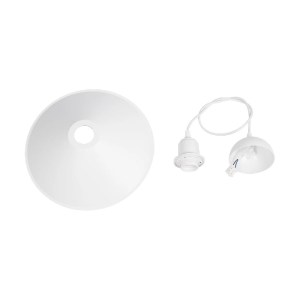 glo-203-0085-203_0085_10 GLOBOSTAR® FERRO 203-0085 ΜΟΝΤΕΡΝΟ ΚΡΕΜΑΣΤΟ ΦΩΤΙΣΤΙΚΟ ΚΑΜΠΑΝΑ ΜΟΝΟΦΩΤΟ 1 X E27 IP20 ΛΕΥΚΟ ΠΛΑΣΤΙΚΟ - Μ30 X Π30 X Υ90CM