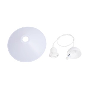 glo-203-0087-203_0087_10 GLOBOSTAR® FERRO 203-0087 ΜΟΝΤΕΡΝΟ ΚΡΕΜΑΣΤΟ ΦΩΤΙΣΤΙΚΟ ΚΑΜΠΑΝΑ ΜΟΝΟΦΩΤΟ 1 X E27 IP20 ΛΕΥΚΟ ΠΛΑΣΤΙΚΟ - Μ30 X Π30 X Υ90CM