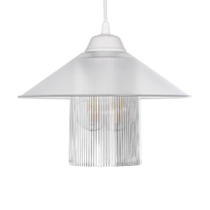 glo-203-0088-203_0088_4 GLOBOSTAR® PROMO 203-0088 ΜΟΝΤΕΡΝΟ ΚΡΕΜΑΣΤΟ ΦΩΤΙΣΤΙΚΟ ΚΑΜΠΑΝΑ ΜΟΝΟΦΩΤΟ 1 X E27 IP20 ΛΕΥΚΟ ΠΛΑΣΤΙΚΟ - Μ25.5 X Π25.5 X Υ90CM