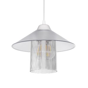 glo-203-0088-b54a1b_203_0088_0 GLOBOSTAR® PROMO 203-0088 ΜΟΝΤΕΡΝΟ ΚΡΕΜΑΣΤΟ ΦΩΤΙΣΤΙΚΟ ΚΑΜΠΑΝΑ ΜΟΝΟΦΩΤΟ 1 X E27 IP20 ΛΕΥΚΟ ΠΛΑΣΤΙΚΟ - Μ25.5 X Π25.5 X Υ90CM