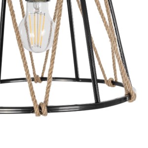 glo-203-0090-203_0090_7 GLOBOSTAR® JUTE 203-0090 ΜΟΝΤΕΡΝΟ ΚΡΕΜΑΣΤΟ ΦΩΤΙΣΤΙΚΟ ΣΧΟΙΝΙ ΜΟΝΟΦΩΤΟ 1 X E27 IP20 ΜΑΥΡΟ ΜΕΤΑΛΛΟ ΜΕ ΜΠΕΖ ΣΧΟΙΝΙ - Μ30 X Π30 X Υ75CM
