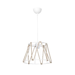 glo-203-0091-203_0091_0 GLOBOSTAR® JUTE 203-0091 ΜΟΝΤΕΡΝΟ ΚΡΕΜΑΣΤΟ ΦΩΤΙΣΤΙΚΟ ΣΧΟΙΝΙ ΜΟΝΟΦΩΤΟ 1 X E27 IP20 ΛΕΥΚΟ ΜΕ