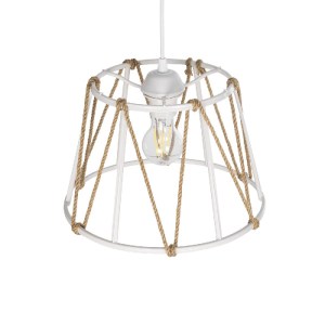 glo-203-0091-203_0091_6 GLOBOSTAR® JUTE 203-0091 ΜΟΝΤΕΡΝΟ ΚΡΕΜΑΣΤΟ ΦΩΤΙΣΤΙΚΟ ΣΧΟΙΝΙ ΜΟΝΟΦΩΤΟ 1 X E27 IP20 ΛΕΥΚΟ ΜΕΤΑΛΛΟ ΜΕ ΜΠΕΖ ΣΧΟΙΝΙ- Μ30 X Π30 X Υ75CM