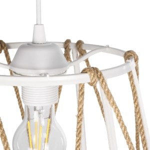 glo-203-0091-203_0091_8 GLOBOSTAR® JUTE 203-0091 ΜΟΝΤΕΡΝΟ ΚΡΕΜΑΣΤΟ ΦΩΤΙΣΤΙΚΟ ΣΧΟΙΝΙ ΜΟΝΟΦΩΤΟ 1 X E27 IP20 ΛΕΥΚΟ ΜΕΤΑΛΛΟ ΜΕ ΜΠΕΖ ΣΧΟΙΝΙ- Μ30 X Π30 X Υ75CM