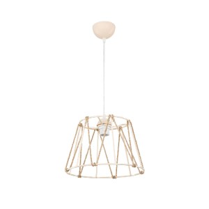 glo-203-0092-203_0092_0 GLOBOSTAR® JUTE 203-0092 ΜΟΝΤΕΡΝΟ ΚΡΕΜΑΣΤΟ ΦΩΤΙΣΤΙΚΟ ΣΧΟΙΝΙ ΜΟΝΟΦΩΤΟ 1 X E27 IP20 ΜΠΕΖ ΜΕΤ