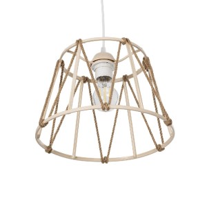 glo-203-0092-203_0092_5 GLOBOSTAR® JUTE 203-0092 ΜΟΝΤΕΡΝΟ ΚΡΕΜΑΣΤΟ ΦΩΤΙΣΤΙΚΟ ΣΧΟΙΝΙ ΜΟΝΟΦΩΤΟ 1 X E27 IP20 ΜΠΕΖ ΜΕΤΑΛΛΟ ΜΕ ΜΠΕΖ ΣΧΟΙΝΙ- Μ30 X Π30 X Υ75CM