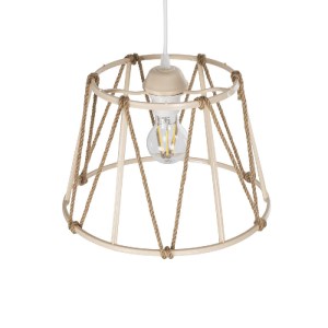 glo-203-0092-203_0092_6 GLOBOSTAR® JUTE 203-0092 ΜΟΝΤΕΡΝΟ ΚΡΕΜΑΣΤΟ ΦΩΤΙΣΤΙΚΟ ΣΧΟΙΝΙ ΜΟΝΟΦΩΤΟ 1 X E27 IP20 ΜΠΕΖ ΜΕΤΑΛΛΟ ΜΕ ΜΠΕΖ ΣΧΟΙΝΙ- Μ30 X Π30 X Υ75CM